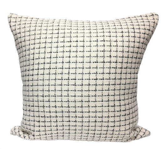 "Ivory & Black Tweed" | Pillow Cover