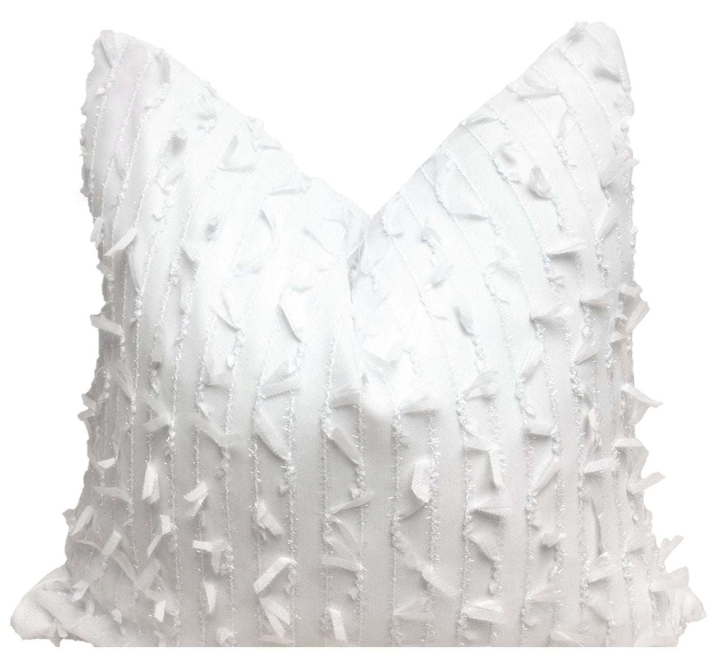 "White Fringe" | Pillow Cover