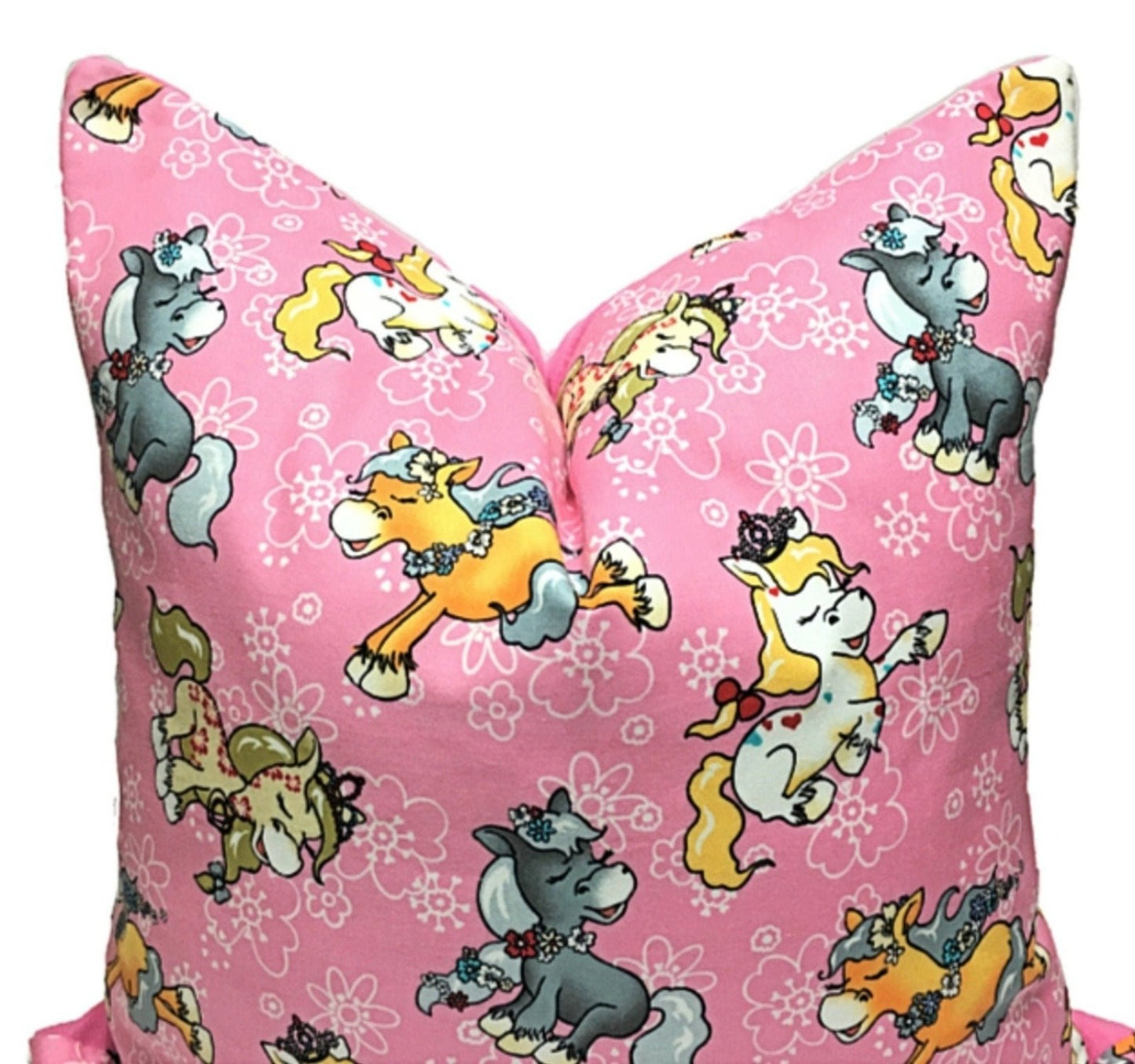 "Pink Ponies" | Pillow Cover