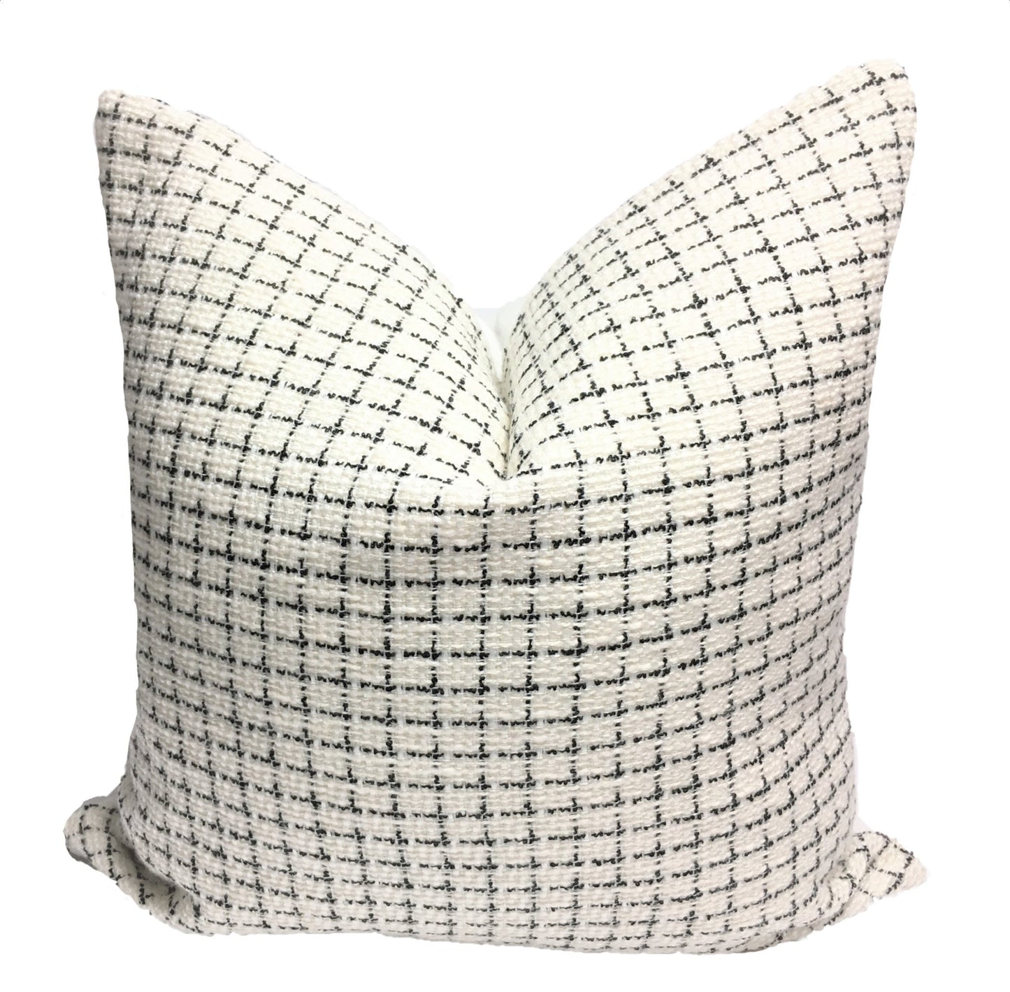 "Ivory & Black Tweed" | Pillow Cover